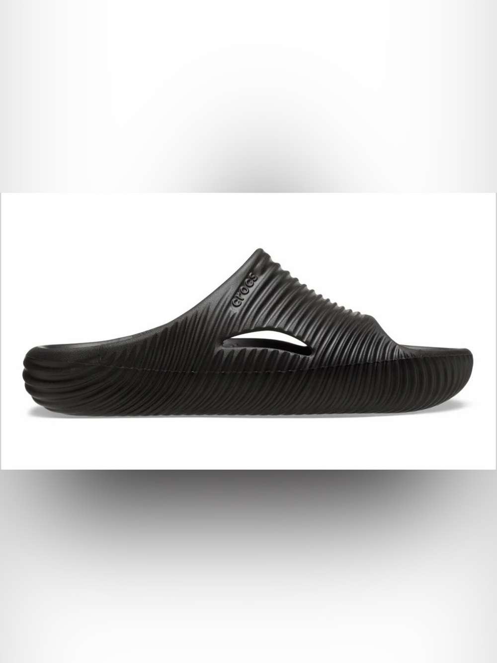 Crocs Mellow Tide Recovery Women’s Slip On Black Slides (Size 7)